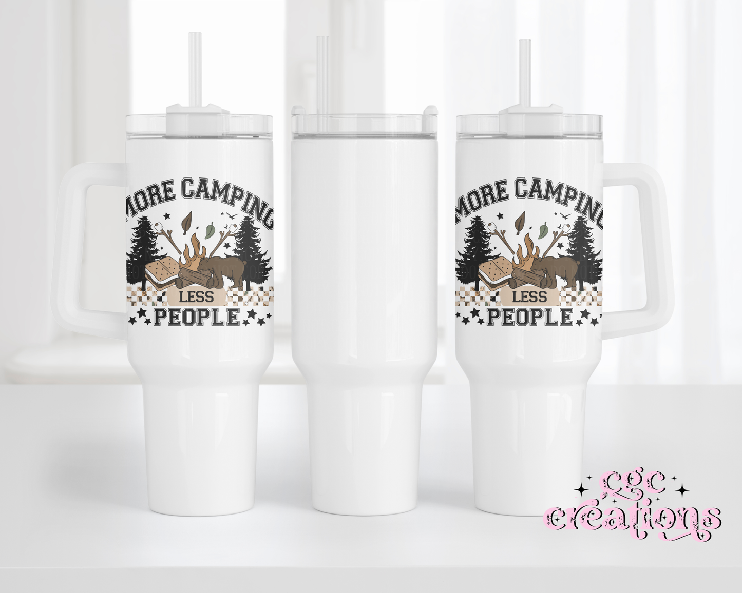 More Camping Less People 40oz Insulated Tumbler