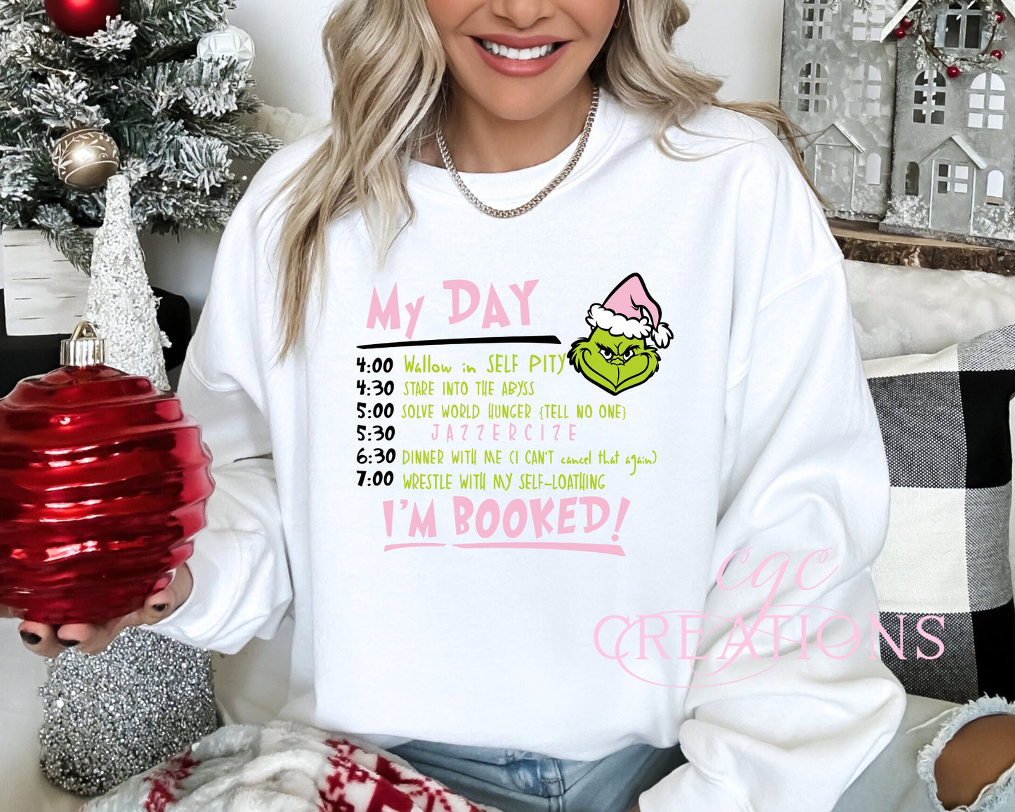 My Day Christmas Crewneck White Crewneck