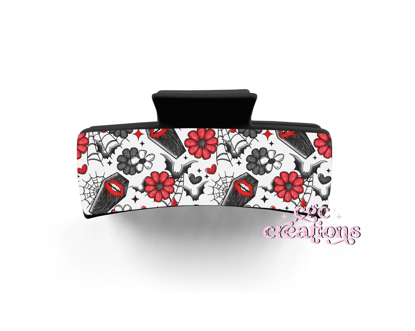 Coffins And Lipstick Claw Hair Clip