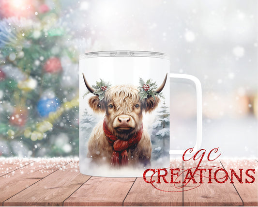 Christmas Cow #2 Insulated Coffee Tumbler
