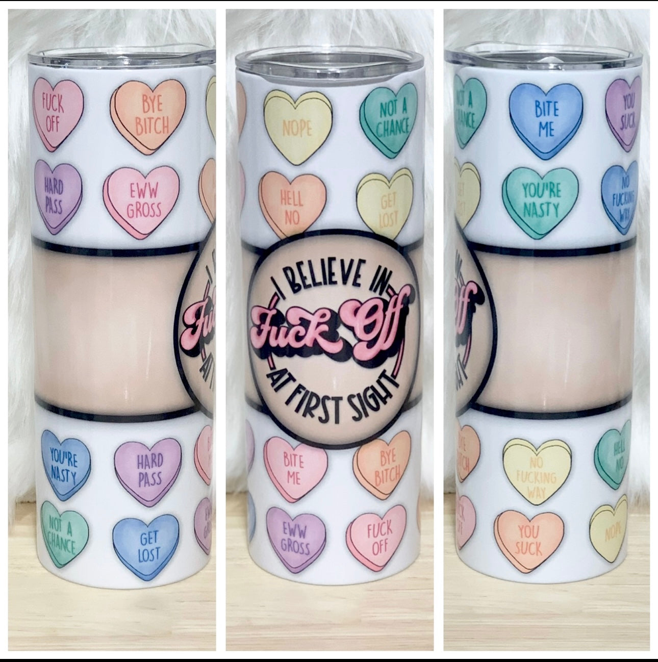 I Believe in Fuck Off At First Sight 20oz Insulated Tumbler