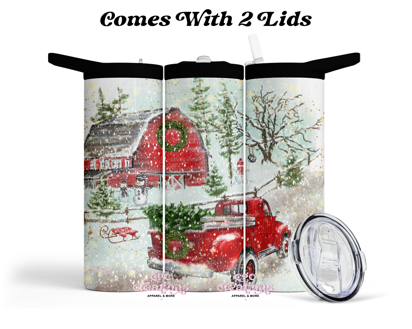 Christmas Farm 20 oz Insulated Tumbler