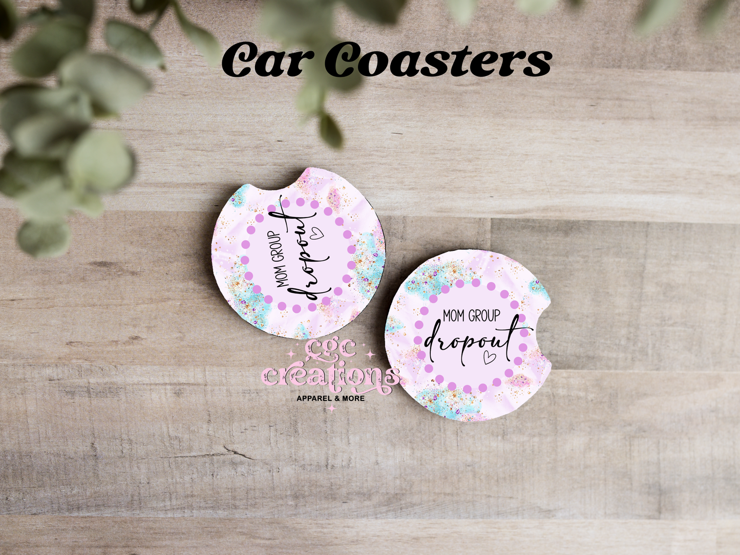 Mom Group Dropout Car Coasters