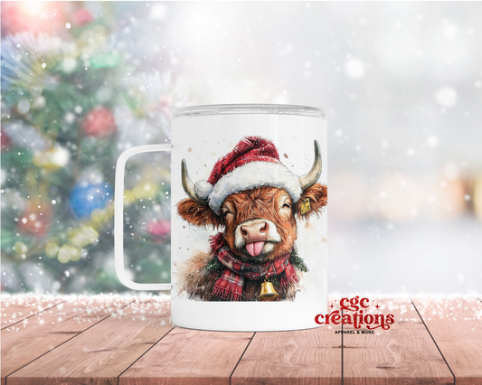 Christmas Cow #3 Insulated Coffee Tumbler