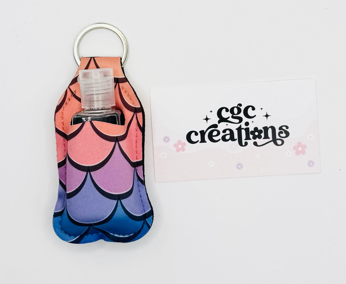 Mermaid Neoprene Sanitizer Keychain