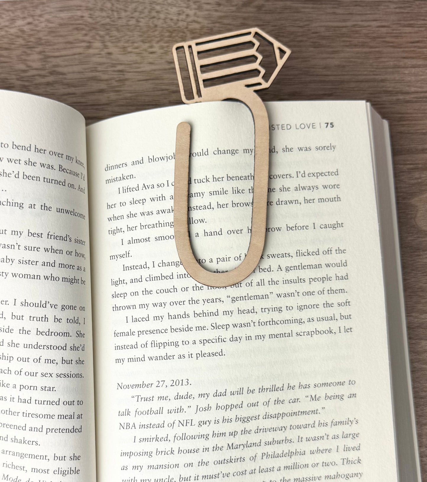 Sharpening Minds Story Card Wood Bookmark/Paperclip-Wood