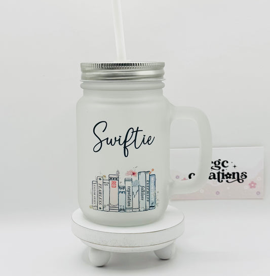 Swiftie 12 oz Mason Jar Glass Cup