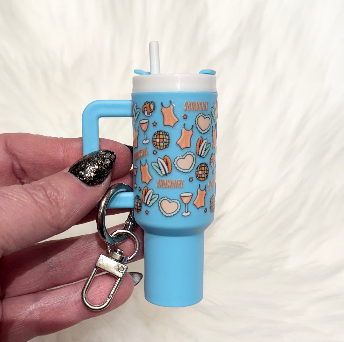 Showgirl Tumbler Keychain-Blue