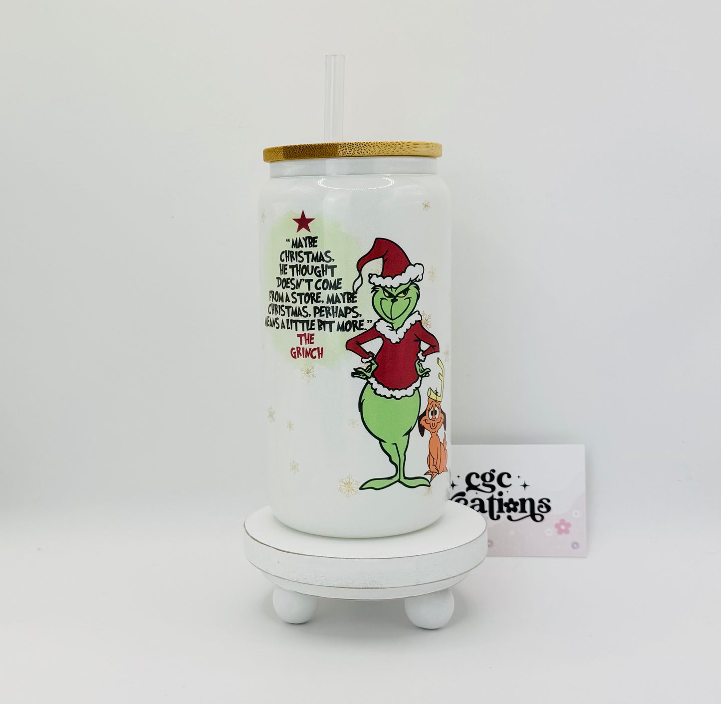 Christmas Means A Little Bit More Of 16oz Glass Cup With Lid