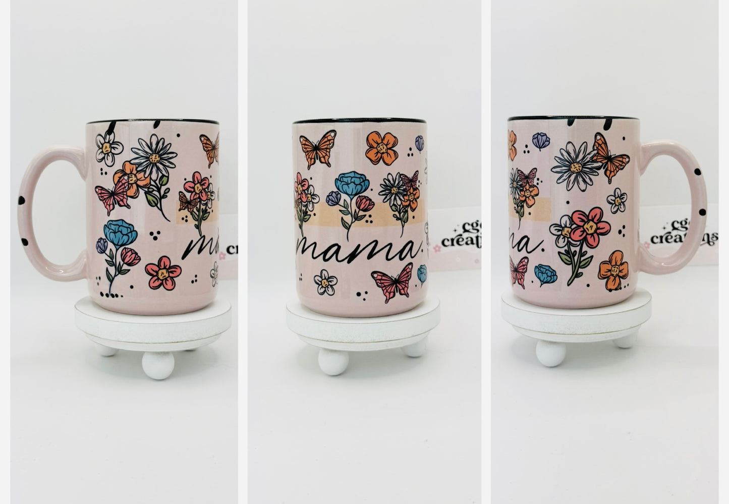 Floral Mama Mug 15 oz Ceramic Coffee Mug