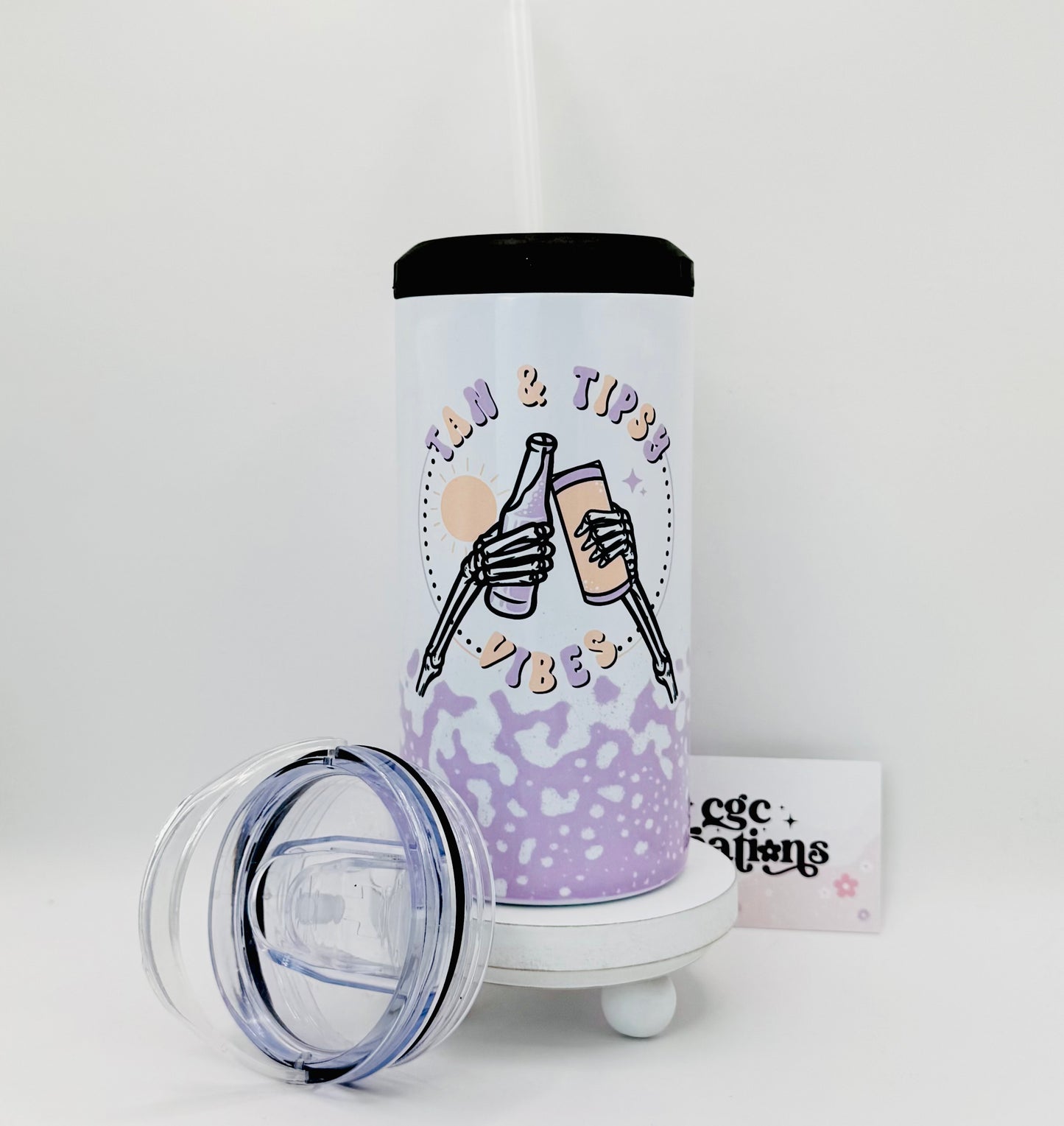 Tan & Tipsy Vibes 4-in-1 can cooler