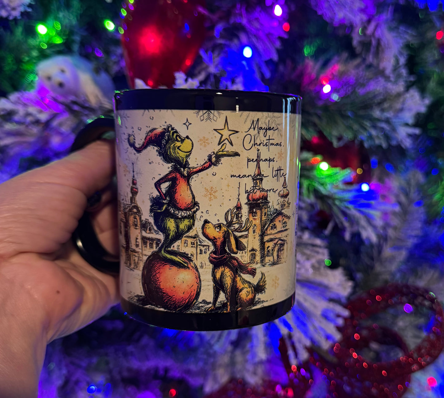 Maybe Christmas Black 11 oz Ceramic Coffee Mug