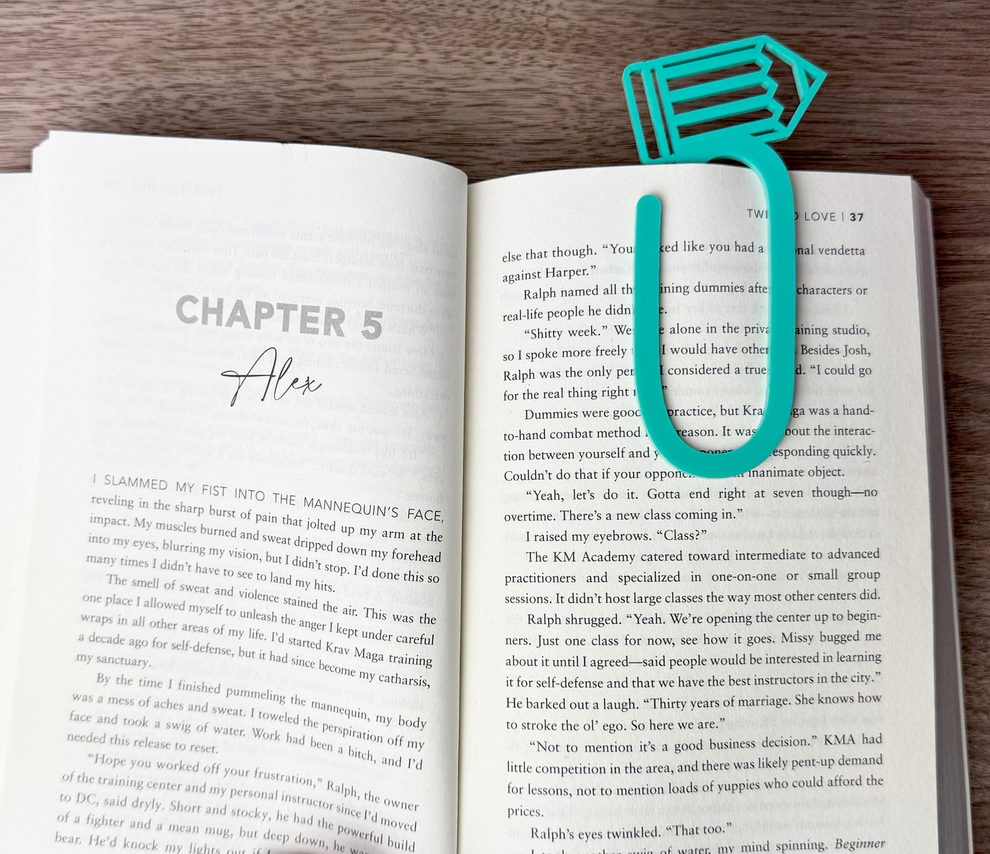 Sharpening Minds Story Card Wood Bookmark/Paperclip-Acrylic
