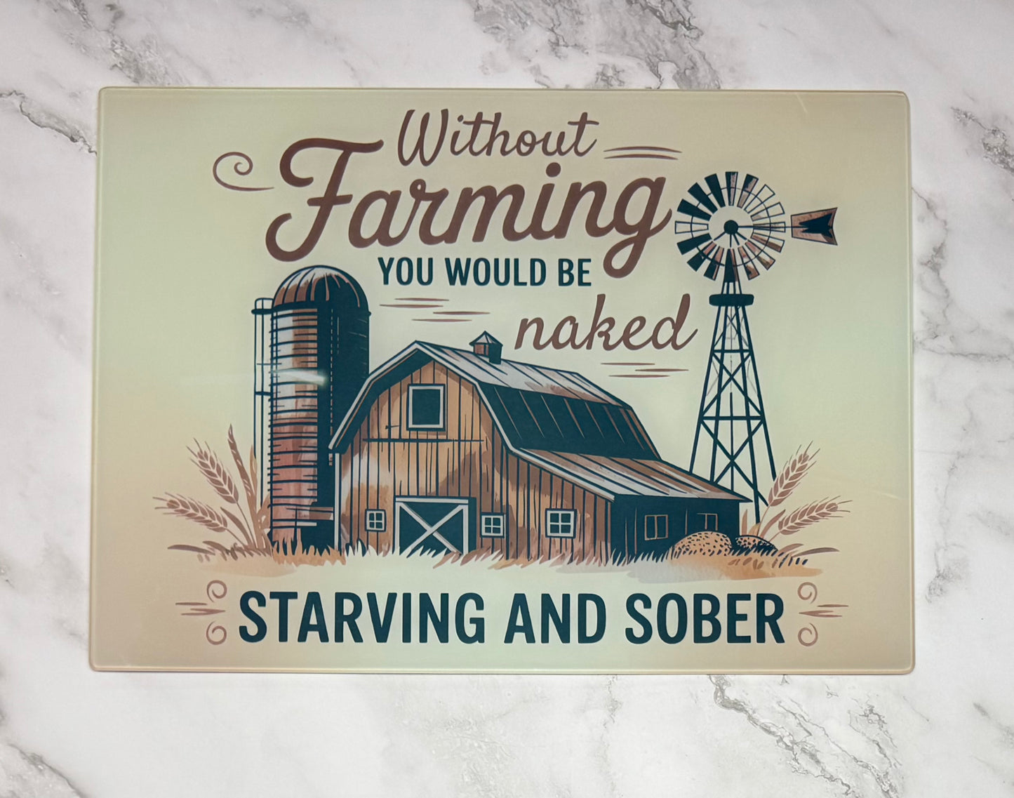 Without Farming Glass Cutting Board