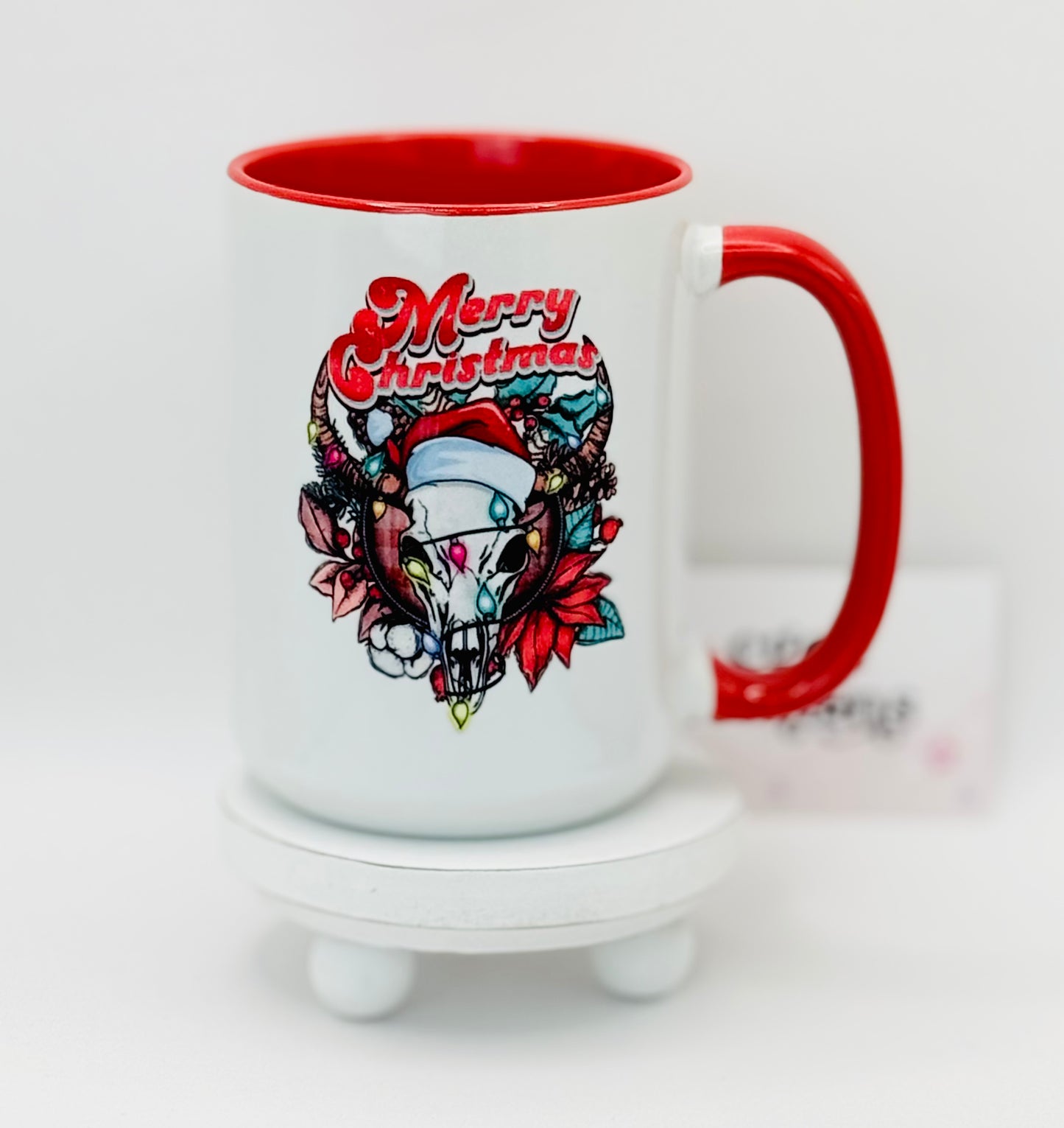 Merry Christmas Bull 15 oz Ceramic Coffee Mug