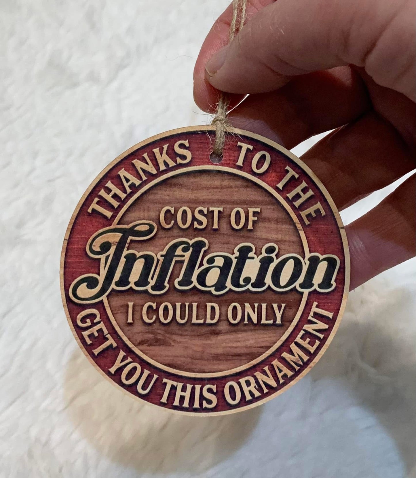 Due to inflation Aluminum Round Light Weight Ornament