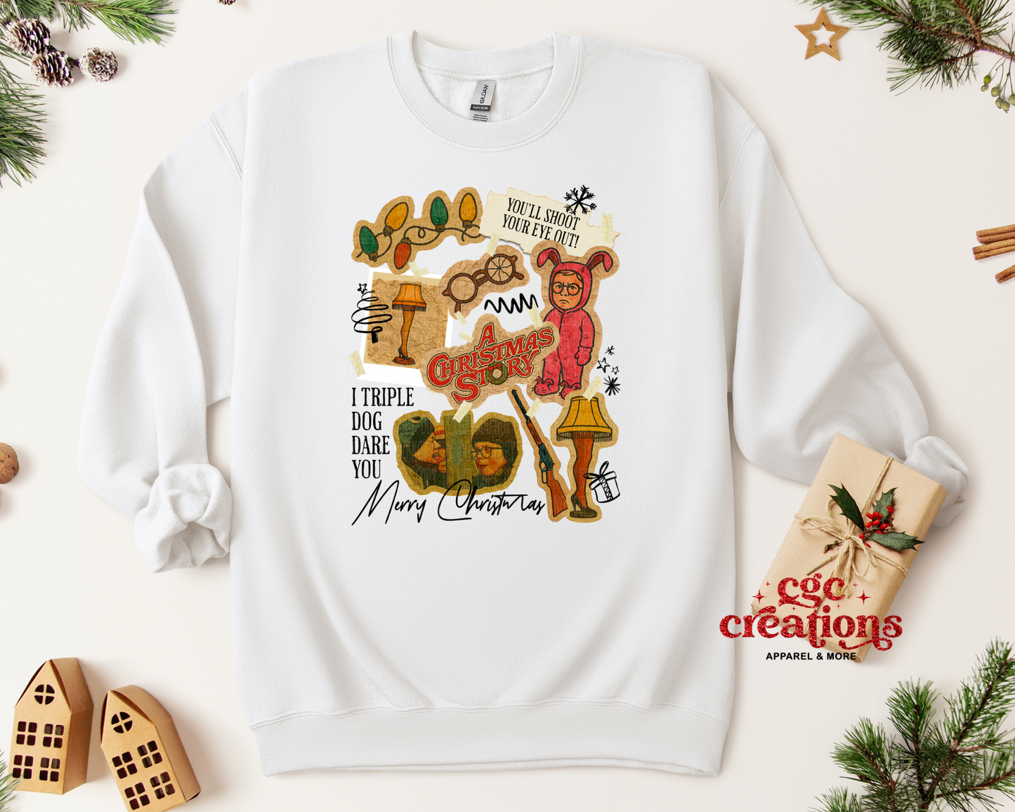Vintage Christmas Movie Crewneck Sweatshirt