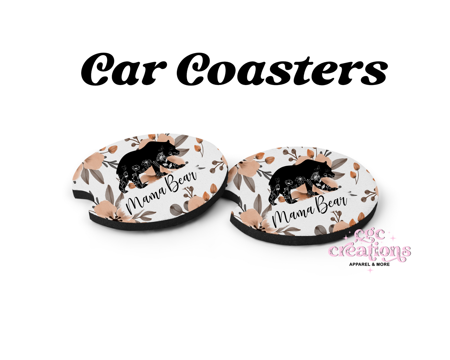 Mama Bear Car Coasters