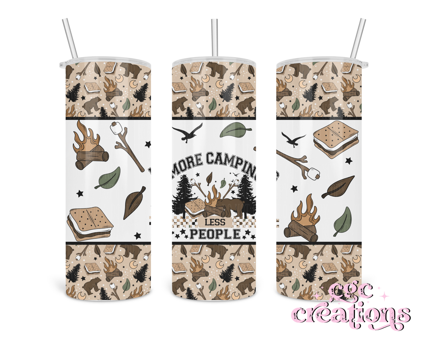 More Camping Less People 20oz Insulated Tumbler