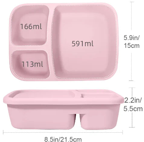 Personalized Bento-Style Silicone Lunch Boxes