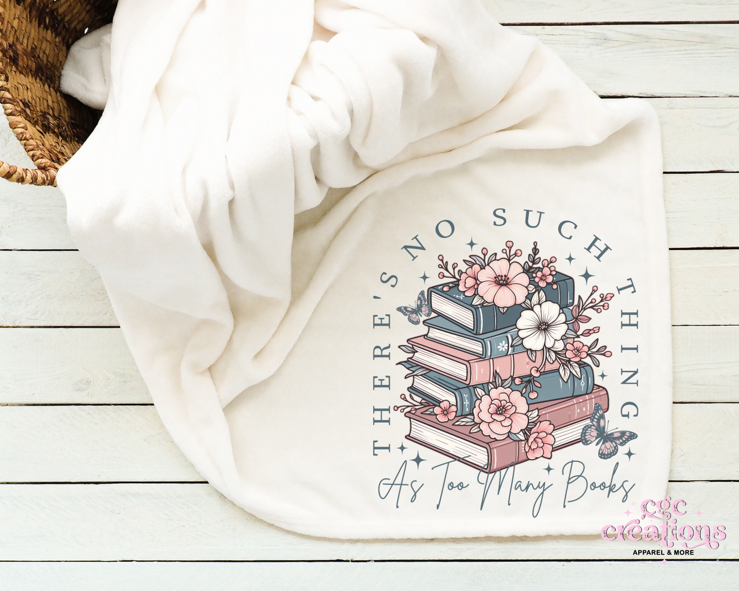 There's No Such Thing As Too Many Books Blanket