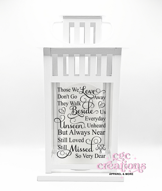 Those We Love Don't Go Away Memorial Lantern