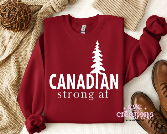 Canadian Strong Af Crewneck Sweatshirt