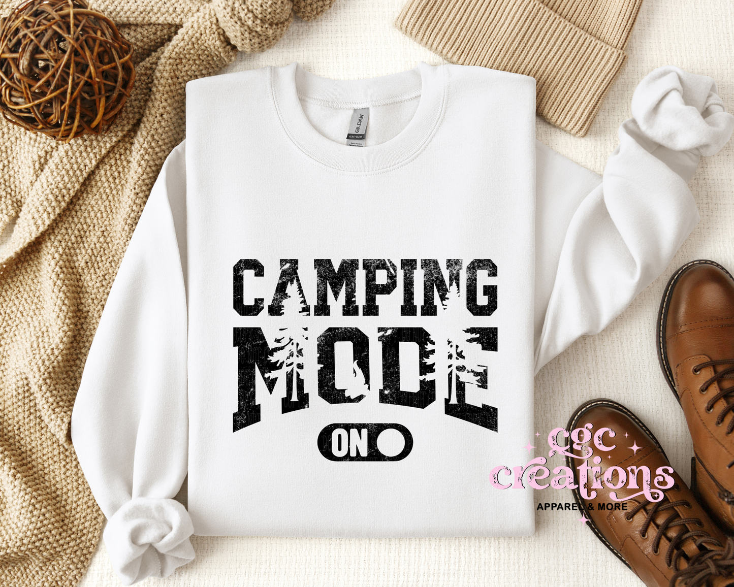 Camping Mode Crewneck Sweatshirt