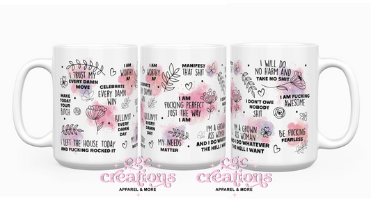 Sweary Affirmations 15oz Ceramic Coffee Mug