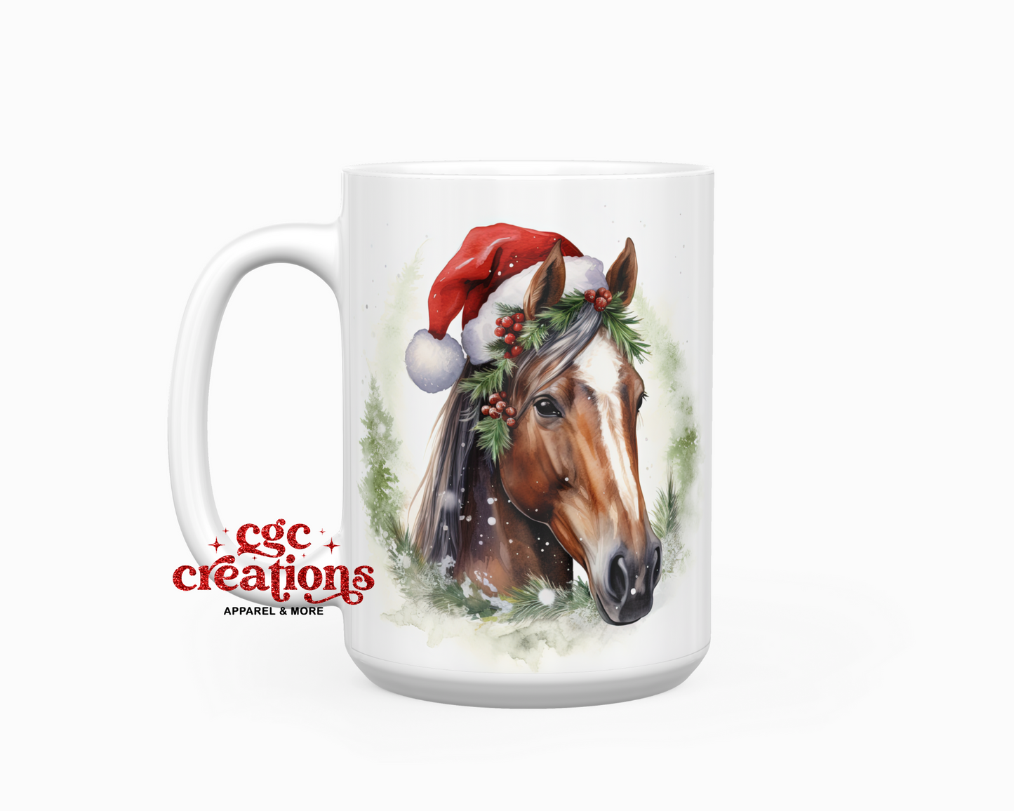 Christmas Horse 15oz Ceramic Coffee Mug