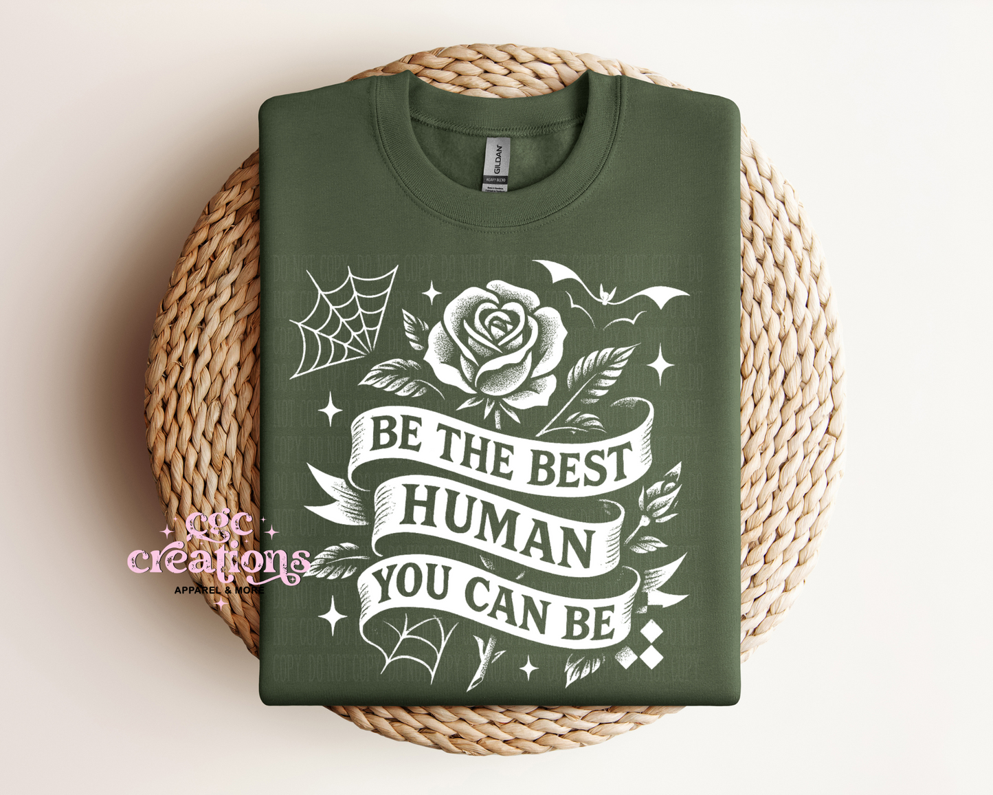 Be The Best Human You Can Be Crewneck Sweatshirt