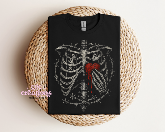 Bleeding Heart Ribcage T-Shirt