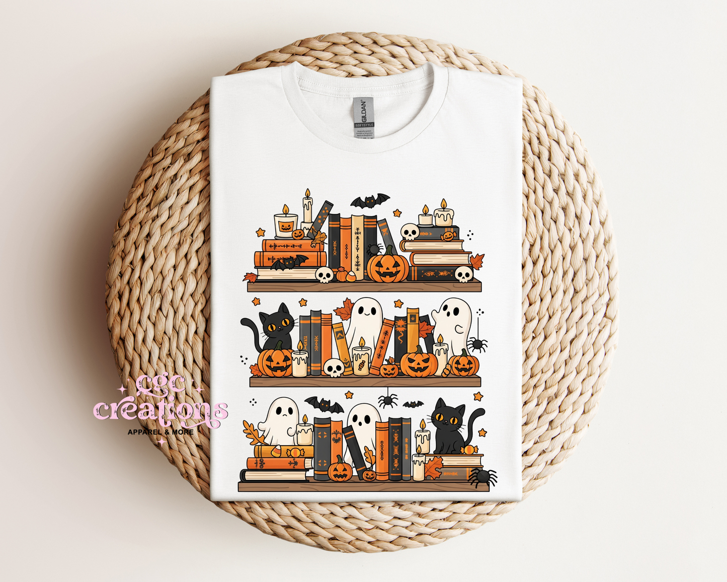 Spooky Bookshelf T-Shirt