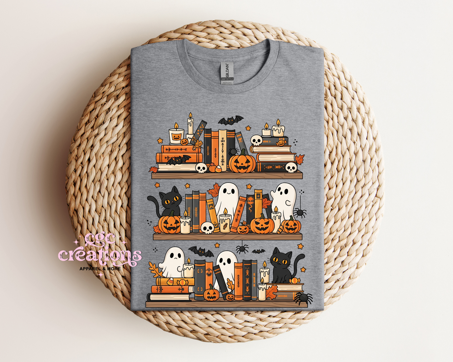 Spooky Bookshelf T-Shirt
