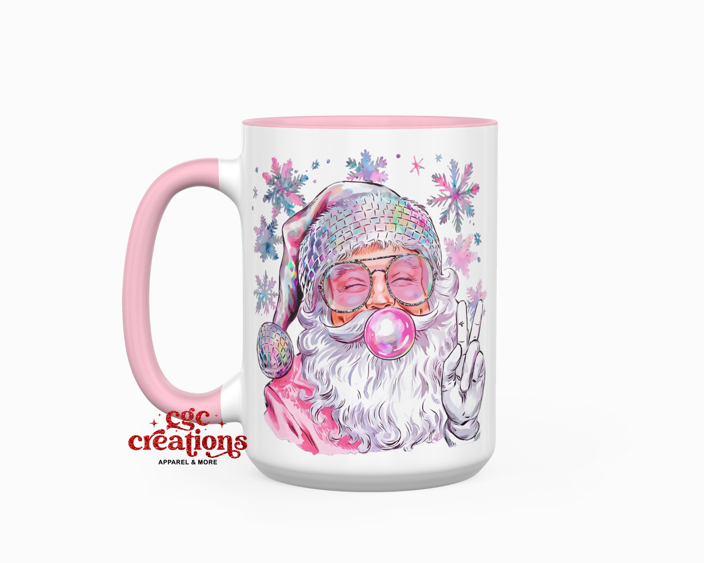 Blowing Bubble Santa 15oz Ceramic Coffee Mug