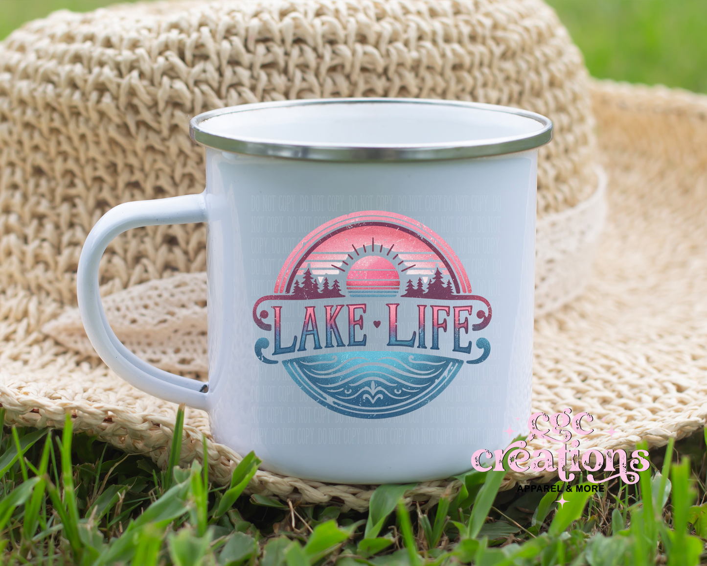 Lake Life Enamel Mug