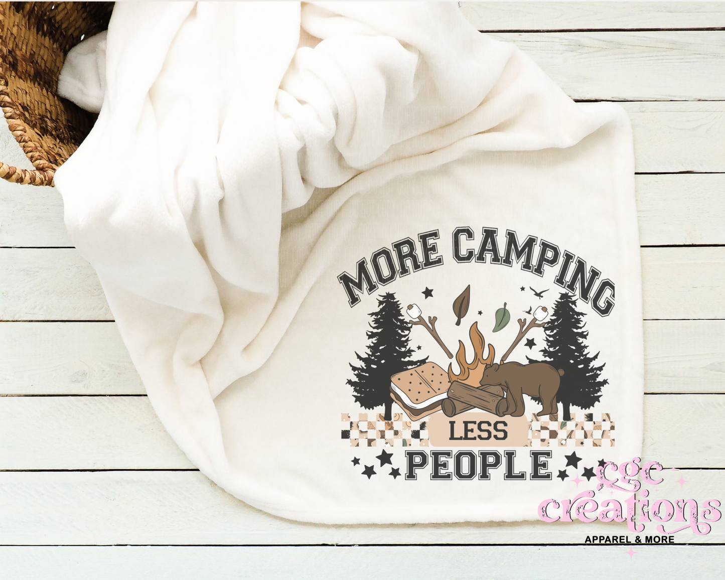More Camping Less People Blanket