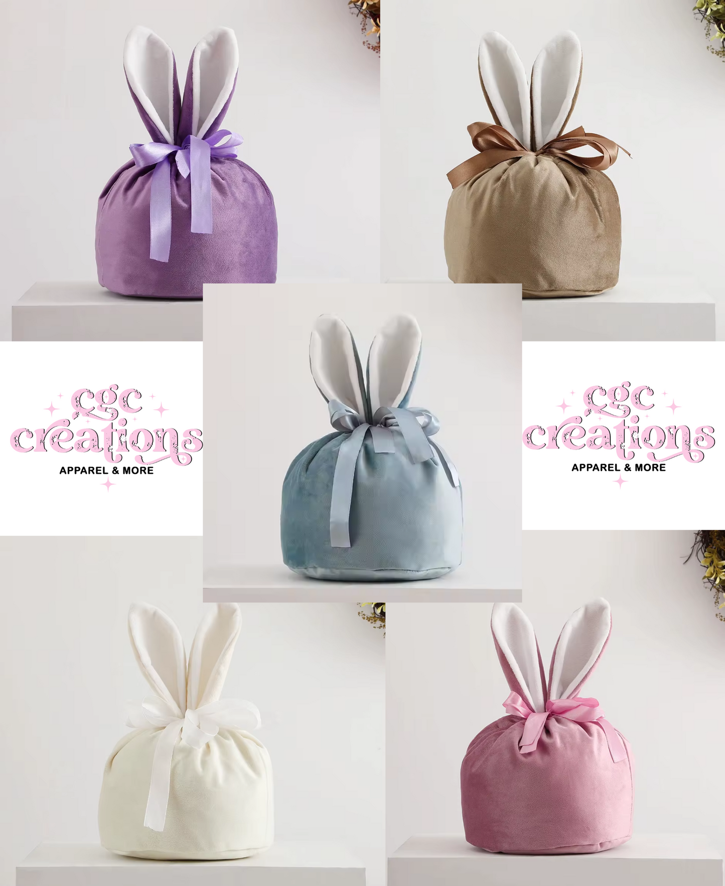 Velvet Easter Bag Bunny Combo