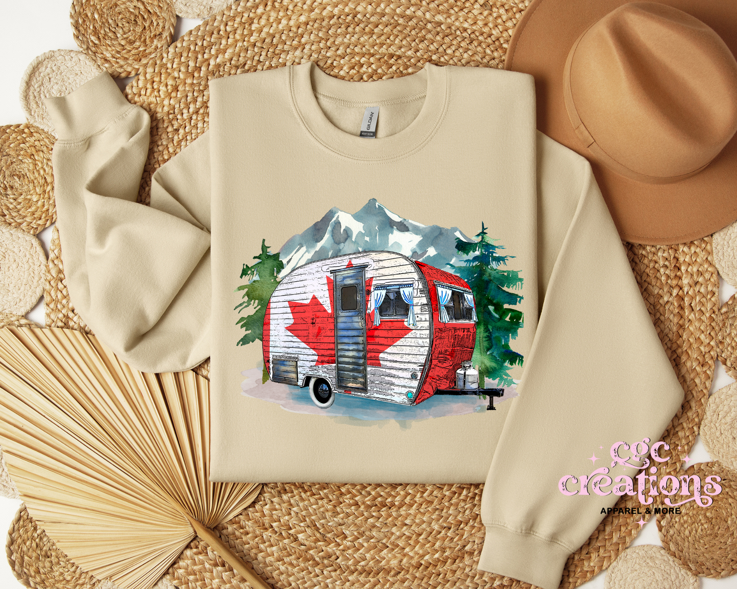 Canada Travel Trailer Crewneck Sweatshirt