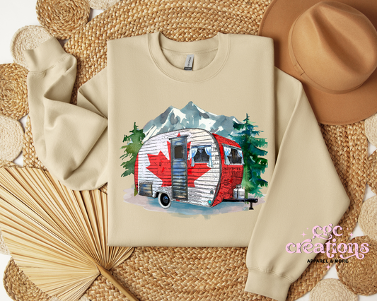Canada Travel Trailer Crewneck Sweatshirt