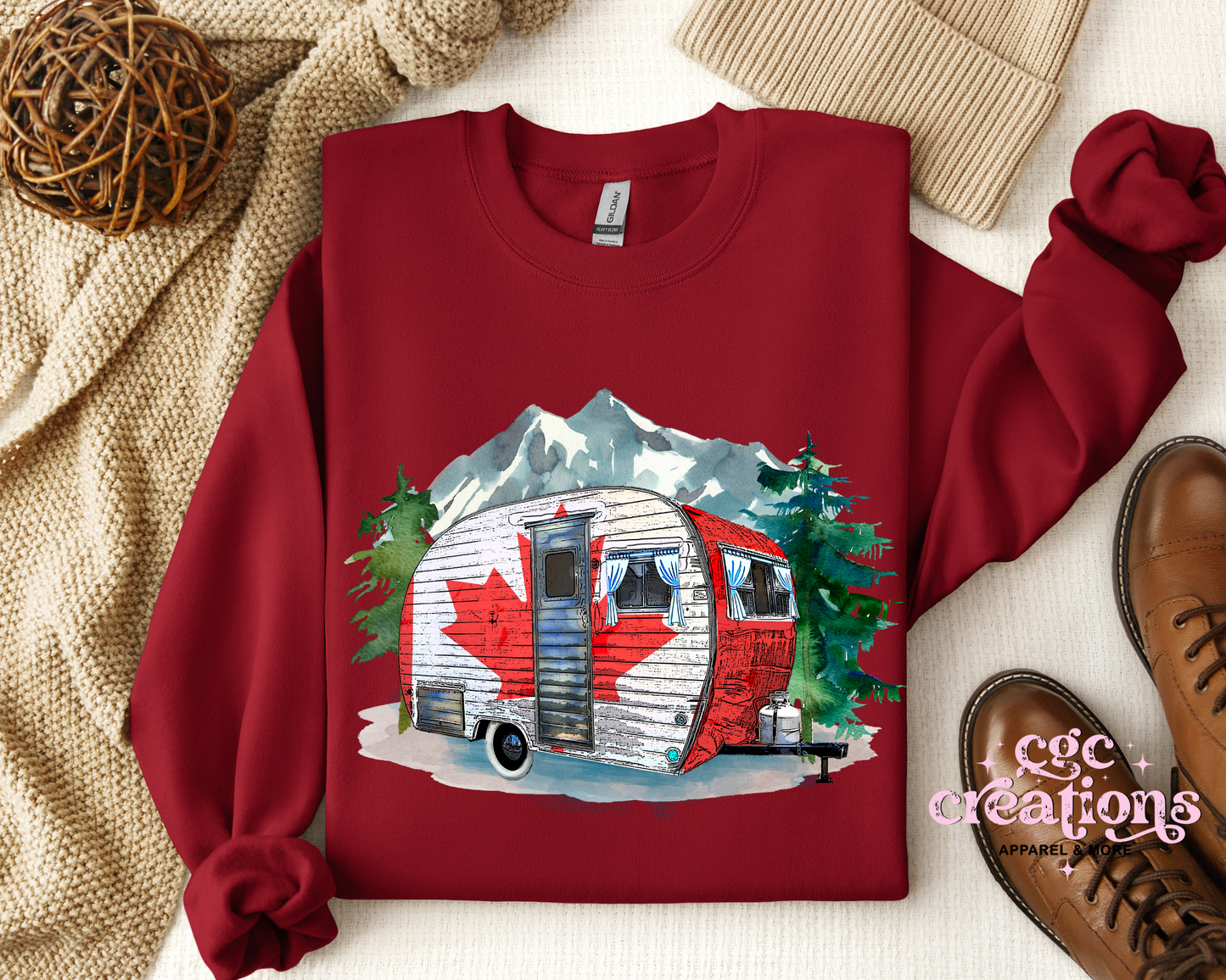 Canada Travel Trailer Crewneck Sweatshirt