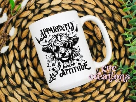 Apparently I Have An Attitude 15oz Ceramic Coffee Mug