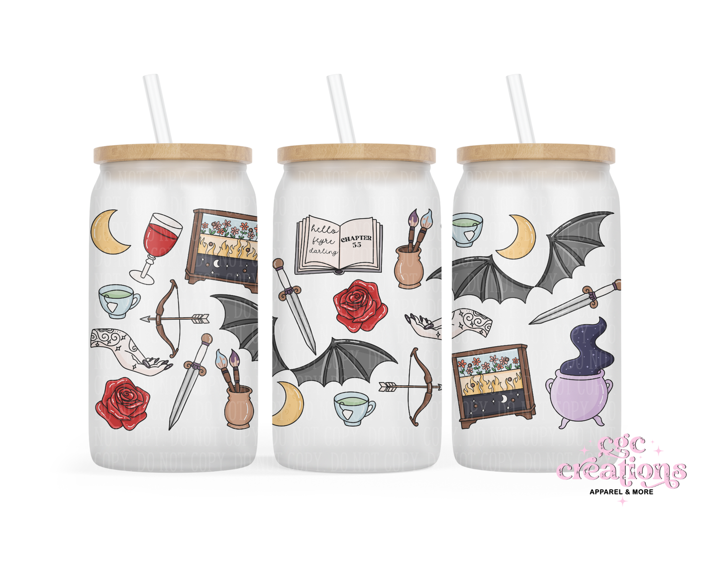 ACOTAR Glass Cup With Lid