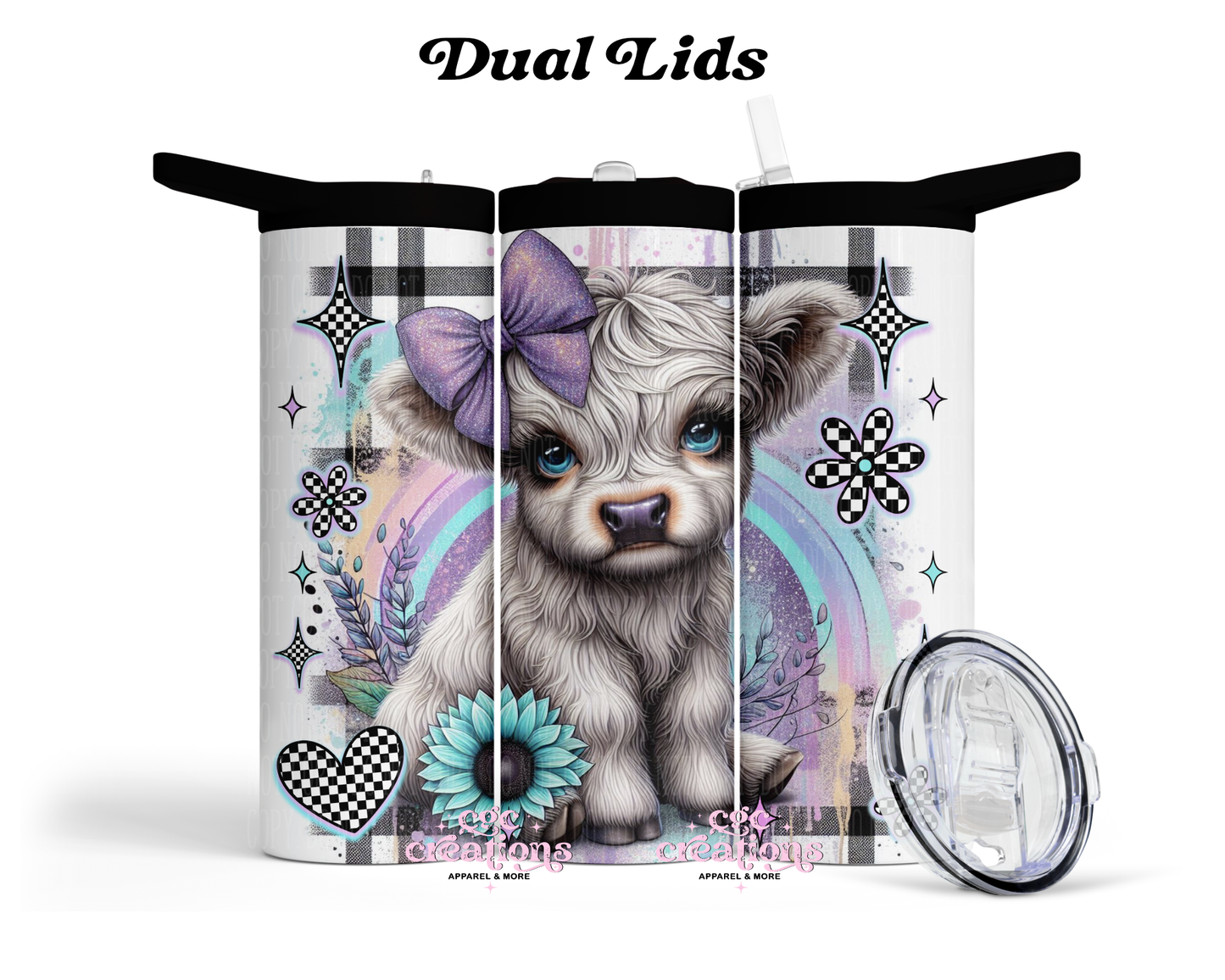 Cute Highland Cow 20oz Insulated Tumbler