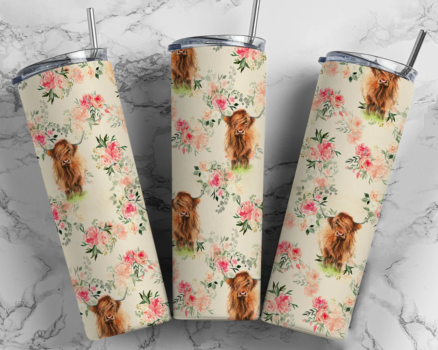 Highland Cow Tumbler #2 20oz Insulated Tumbler