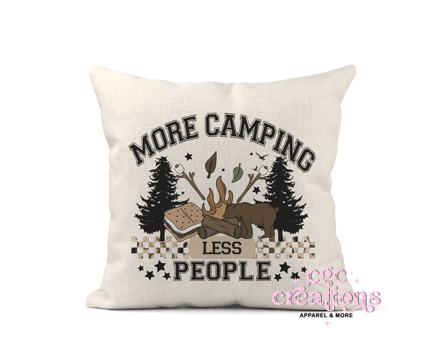 More Camping Less People Pillow