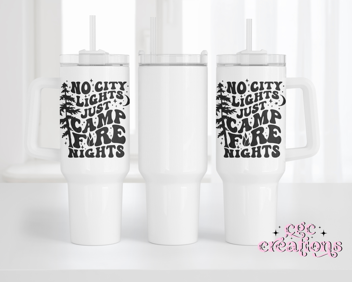 No City Lights Just Campfire Nights 40oz Insulated Tumbler