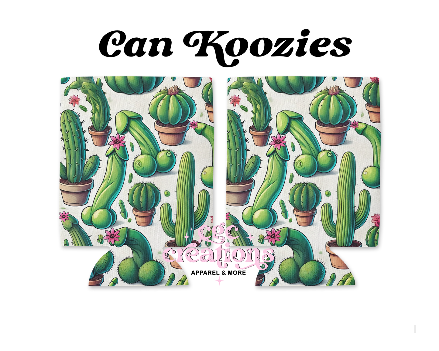 Adult Cactus Neoprene Can Koozie Sleeve