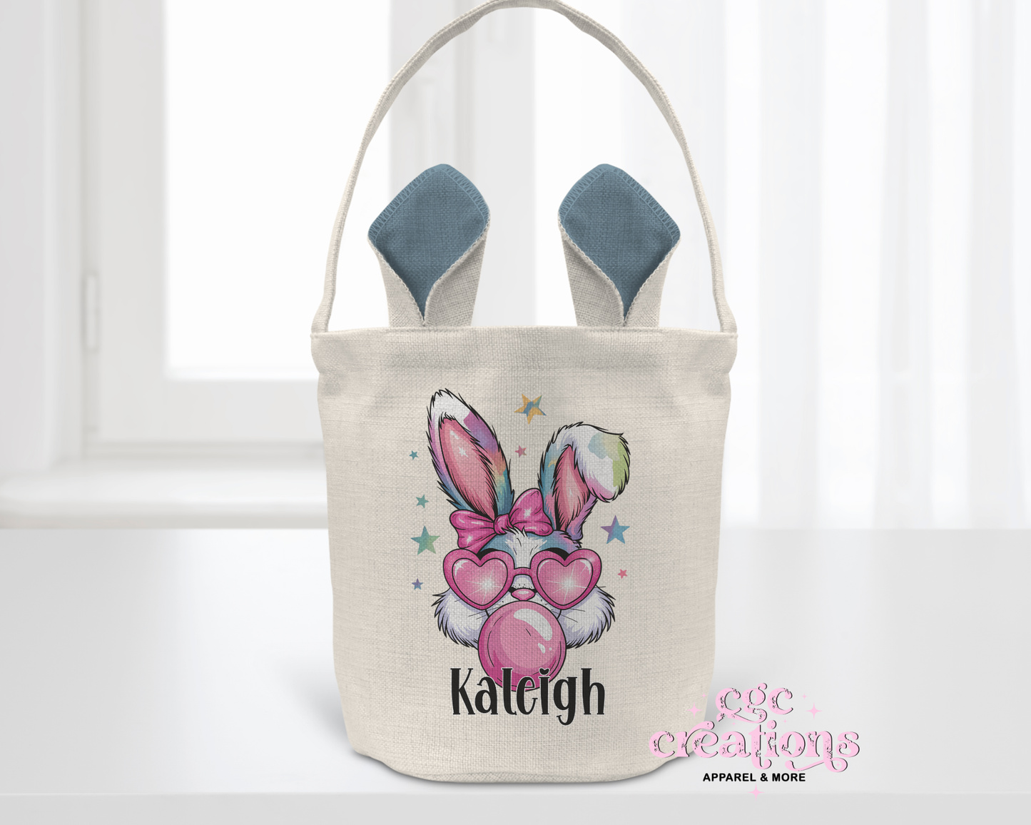 Personalized Bubble Blowing Rabbit #2 Easter Bags