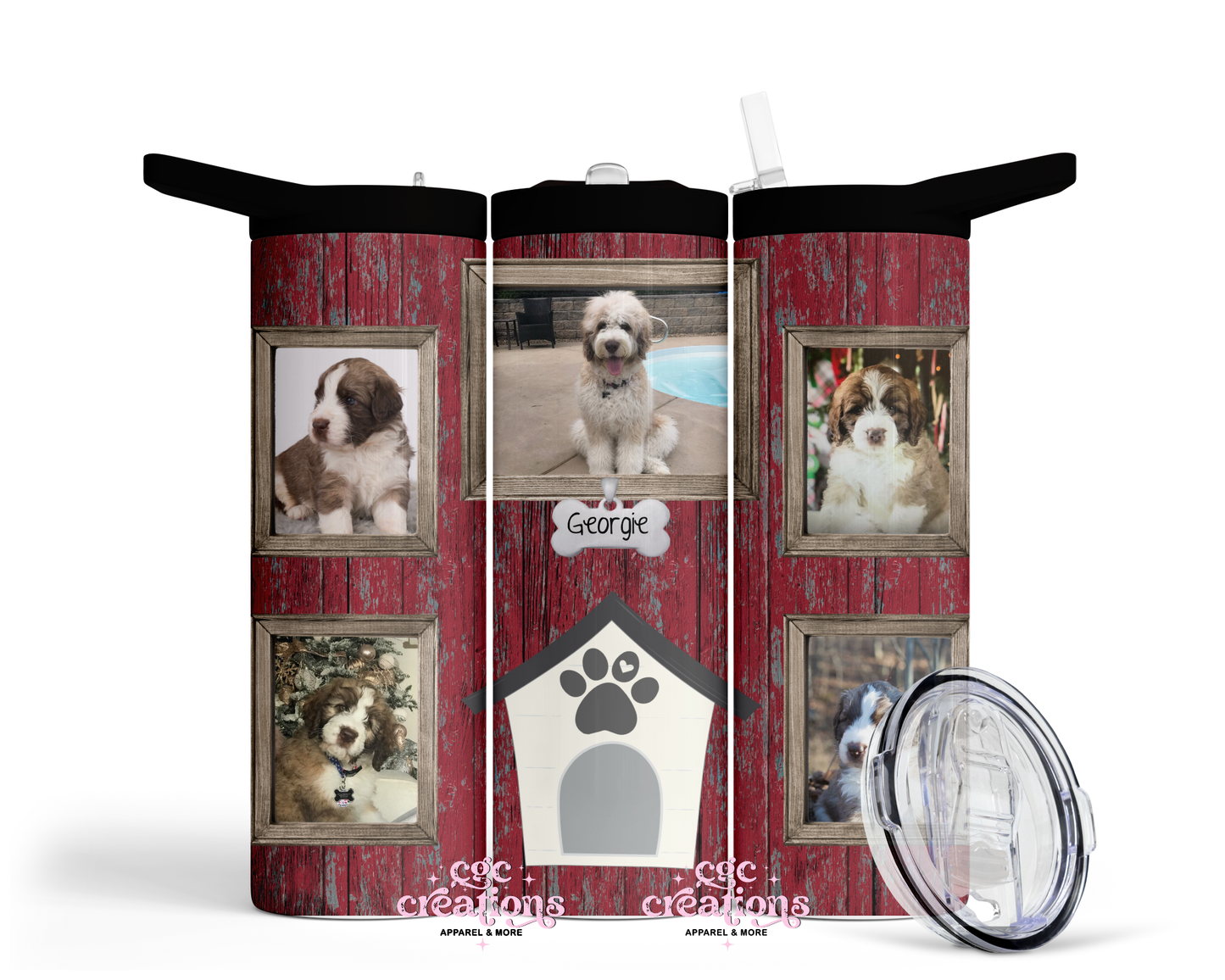 Personalized Red Barn Pet Picture (5 photos) 20oz Insulated Tumbler